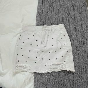 8th of LA Star Studded White Skirt